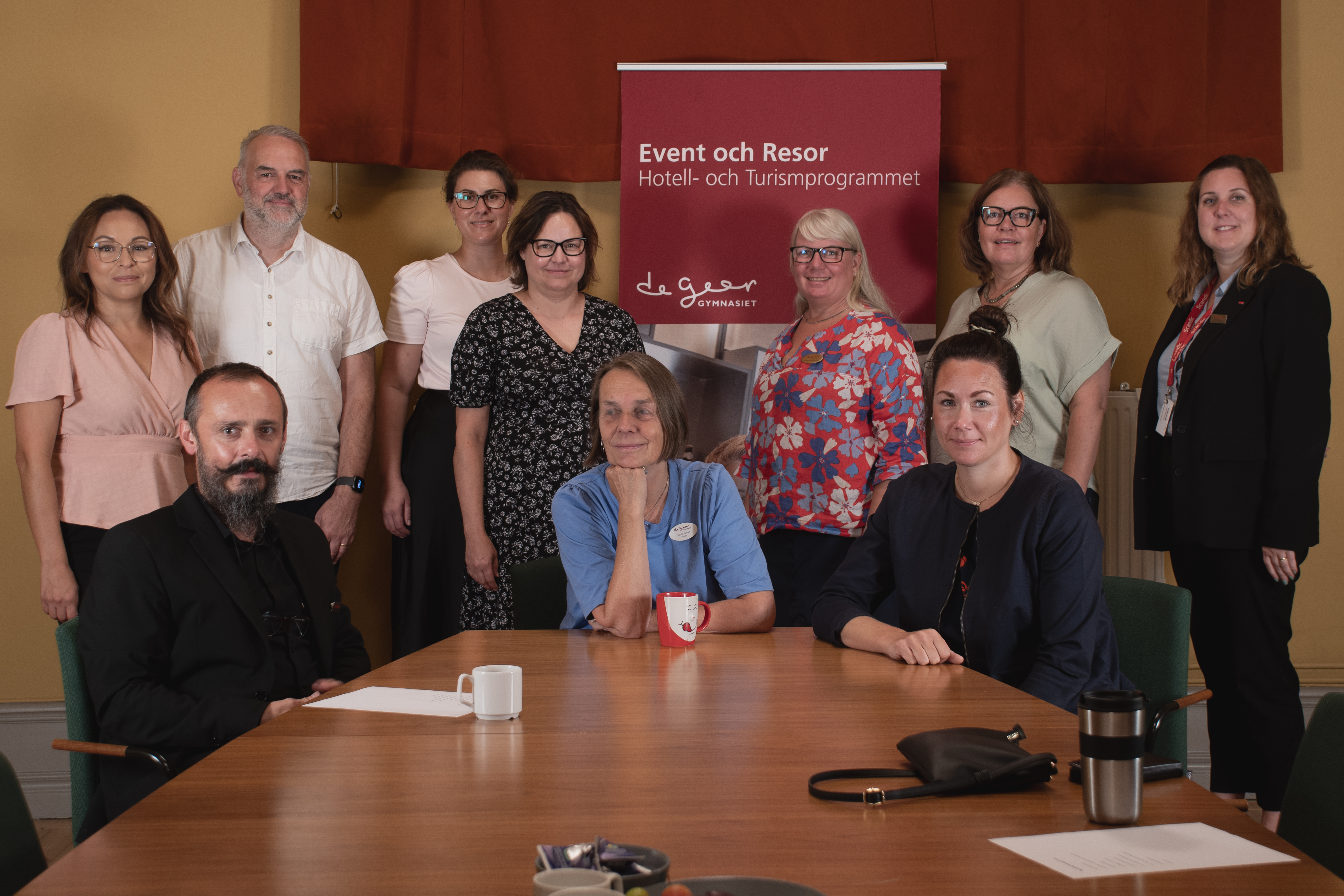 Branschföretag, lärare och rektor från De Geergymnasiet